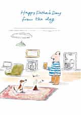 Funny Father's Day Card - From The Dog - Dog created by Cardinky