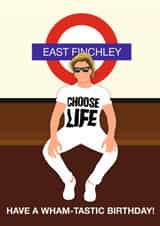 Fun Birthday Card - George Michael - Wham created by Paul Jones