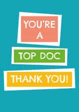 Classic Thank You Card - For Doctor - Top Doc created by size3art