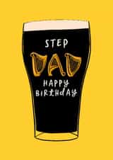 Classic Birthday Card - For Step Dad - Guinness created by patternmuse
