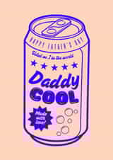 Daddy Cool Father's Day beer card for Dad created by Nina Bombina