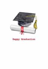 Classic Graduation Card - Cap - Watercolour created by Crumble and Core