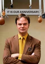 Funny Anniversary Card - Dwight Schrute - The Office created by Shower Thoughts