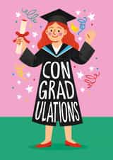 Cute Graduation Card - Con-grad-ulations - University created by Atwood & Atwood