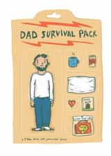 Cute Father's Day Card - Survival Pack - Doll created by Sarah Ray