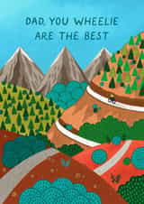 Classic Father's Day/Birthday Card - Mountains - Biking created by Pear Tree Press