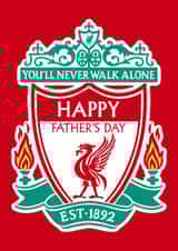 Liverpool Father's Day Card - You'll Never Walk Alone - Happy Father's Day created by Pink Peach Cards