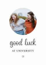 Personalised Good Luck Photo Card created by Kalm Lettering - Classic Good Luck Card - University
