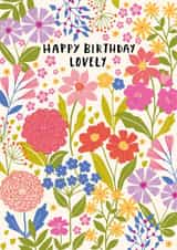 Pretty Birthday Card - For Her - Happy Birthday Lovely created by Nina Raby - Jones