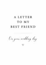 Best Friend Wedding Card,Wedding Day Card,Best friend wedding,To my best friend created by The Write Girl Calligraphy