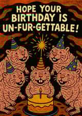 Un-FUR-gettable Naked Mole Rat Birthday Card – Funny & Quirky Animal Design created by Olivia 