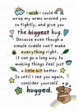 Cute Thinking of You Card - Paper Hug created by And You Can Quote Me