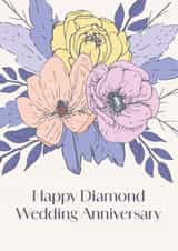Classic Anniversary Card - 60th - Diamond Wedding created by Sazerelli Designs