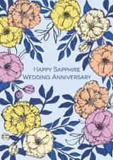Classic Anniversary Card - 45th - Sapphire created by Sazerelli Designs
