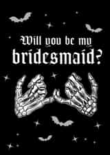 Will you be my bridesmaid? Gothic bridesmaid invitation created by Dark Cult Art