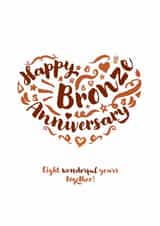 Classic Bronze Anniversary card - for your significant other or a special couple created by Fatchair Print
