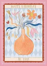 Arty Birthday Card - Floral Vase created by Great British Card Company