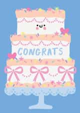 Cute Wedding Card - Congrats Cake created by by Rosie Banton