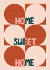 Arty New Home Card - Mid-Century Pattern created by Christine Cuddihy Illustration