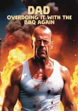 Funny Father’s Day Card - Die Hard - Barbeque created by Giddy Kipper