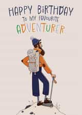 Cute Birthday Card - Favourite Adventurer created by Sarah Deane