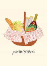 Cute Whimsical Summer/Spring Picnic Food Hamper Basket created by Amber Pigram