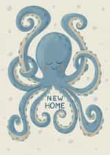 Cute New Home Card - Octopus - Coastal created by Silky Rose Design