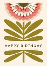 Arty Birthday Card - Retro Flower created by Taya Cosgrove