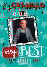 Personalised Father's Day Photo Card created by Beverley Hopwood Illustration - Classic Father's Day Card - Very Best Grandad