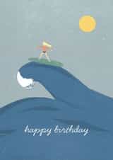 Arty Birthday Card - For Her - Surfing created by Victoria Lucy Williams