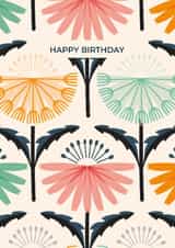 Bright Arty Dandelion Birthday Card created by Taya Cosgrove
