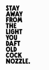 Funny Birthday Card - Cock Nozzle created by The Buddy Fernandez Card Co.