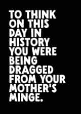 Funny Birthday Card - On This Day created by The Buddy Fernandez Card Co.