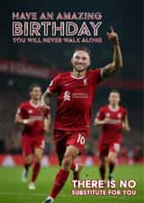 Funny Birthday Card - Liverpool FC - Alexis Mac Allister created by Shower Thoughts
