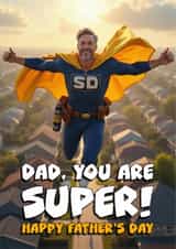 Funny Father's Day Card - Super Hero created by Shower Thoughts