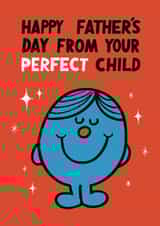 Funny Mr.Men Father's Day Card for Dad - From Your Perfect Child – Mr. Men created by Mr. Men