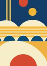 Modern New Home Card - Modern Memphis created by Giddy Kipper