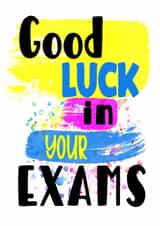 Colouful Good Luck card for anyone doing exams created by Louise Potton Designs
