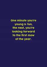 Funny Birthday Card - Lawn Mowing created by Sweetlove Press