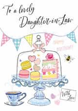 Classic Birthday Card - For Daughter-In-Law - Cakes created by Katie Phythian Design