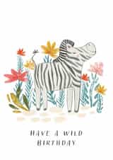 Cute Birthday Card - Zebra created by Nikita Jariwala