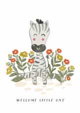 Cute New Baby Card - Zebra - Welcome Little One created by Nikita Jariwala