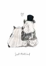 Cute Just married card for Newly weds created by Halle-lula P