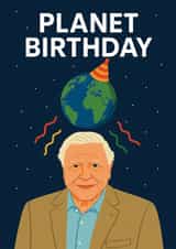 David Attenborough Planet Birthday Card created by Alice