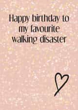 Funny, pretty, sparkly birthday card created by Illustrations by Sammy