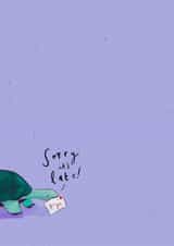 Cute Birthday Card - Belated - Tortoise created by Studio Snow