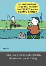 Funny Just Because Card - Fishing - Every Dave for Himself created by Great British Card Company