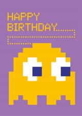 Retro Birthday Card - Game - Pac Man created by Dicky Bird
