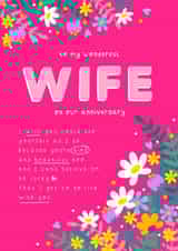 Heartfelt Anniversary Card - For Wife - Flowers created by Jessica Rachel Sharp