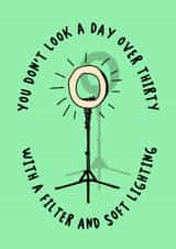 Cheeky 30th Birthday Card - Don't Look A Day Over Thirty - Filter created by Laura Nichol